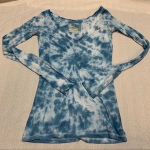 Hollister Shirt Blue Tie Dye Size S